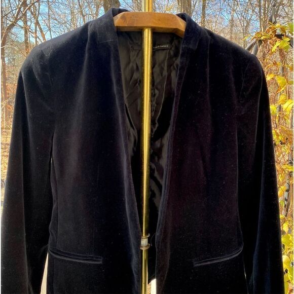 Harvé Benard Black Velvet Open Blazer Jacket - Picture 3 of 8